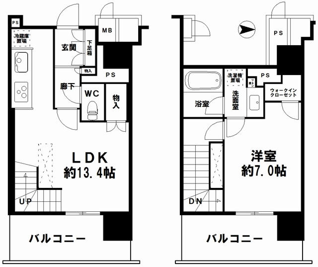 長堀橋駅 徒歩2分 構造:鉄筋コンクリート造専有面積:54.48平米 ( 16.48坪 )