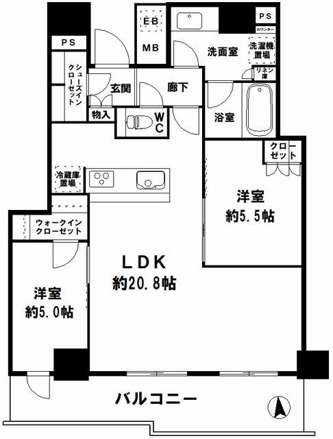 桜川駅 徒歩3分 構造:鉄筋コンクリート造専有面積:72.81平米 ( 22.02坪 )