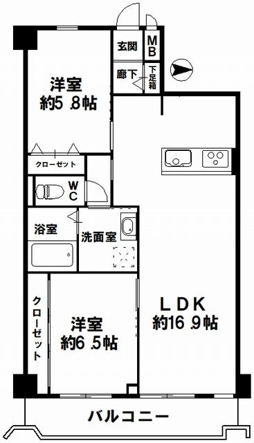 松屋町駅 徒歩1分 構造:鉄骨鉄筋コンクリート造専有面積:63.36平米 ( 19.16坪 )