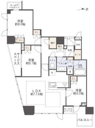 北浜駅 徒歩1分 構造:鉄筋コンクリート造専有面積:81.42平米 ( 24.62坪 )