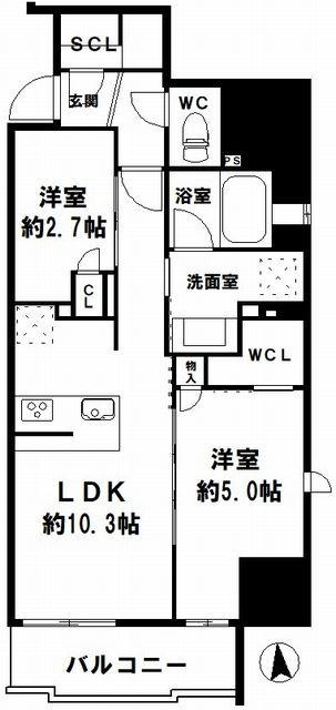 天満橋駅 徒歩3分 構造:鉄骨鉄筋コンクリート造専有面積:45.1平米 ( 13.64坪 )