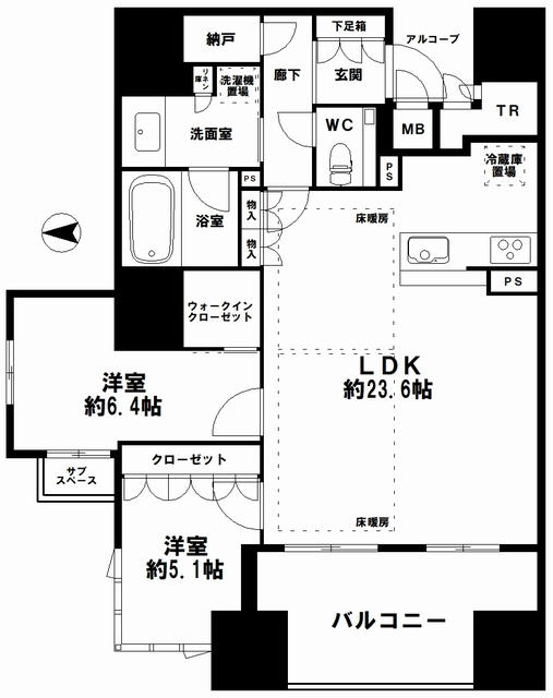 西大橋駅 徒歩3分 構造:鉄筋コンクリート造専有面積:86.79平米 ( 26.25坪 )