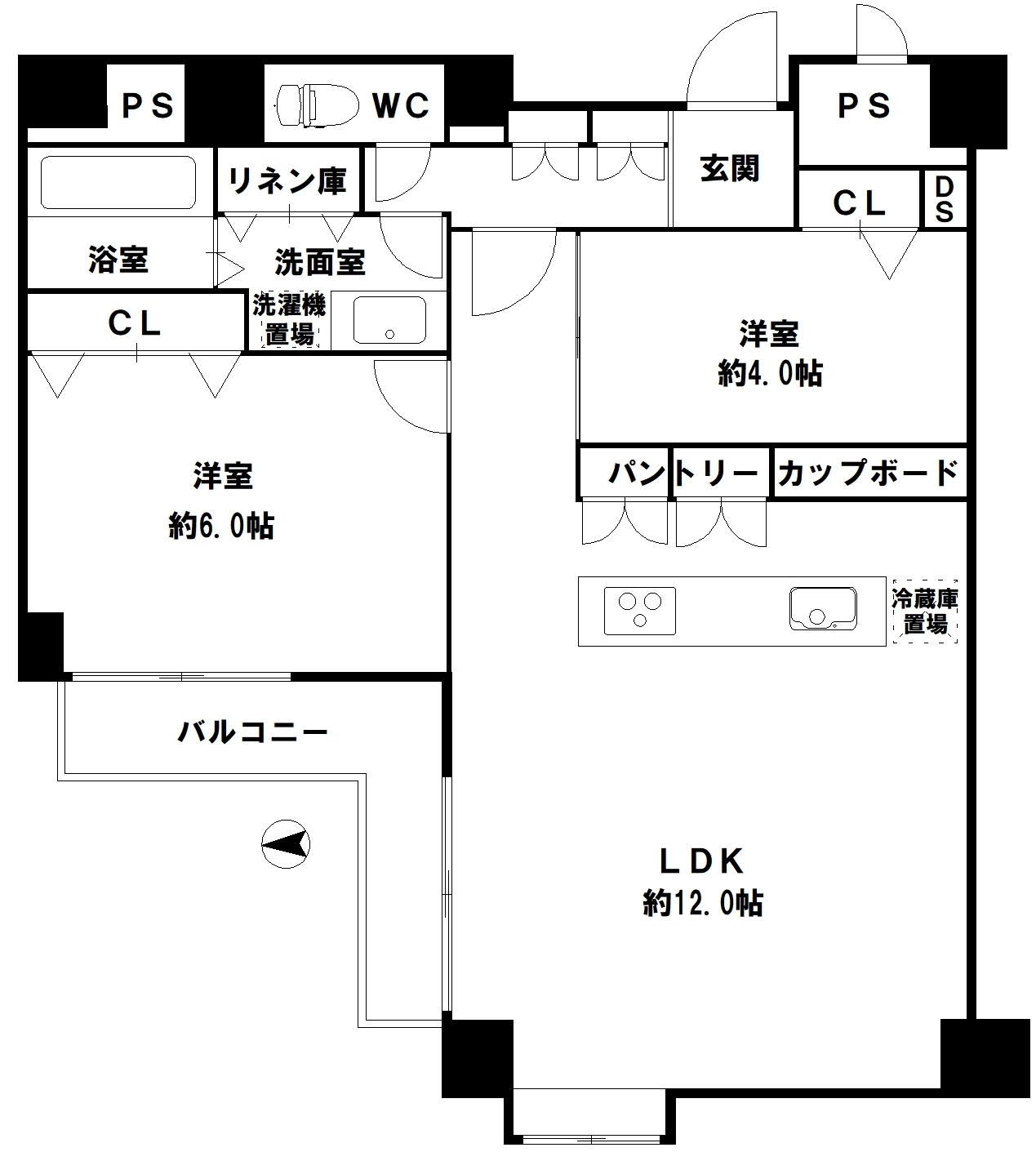 堺筋本町駅 徒歩3分 構造:鉄骨鉄筋コンクリート造専有面積:63.05平米 ( 19.07坪 )