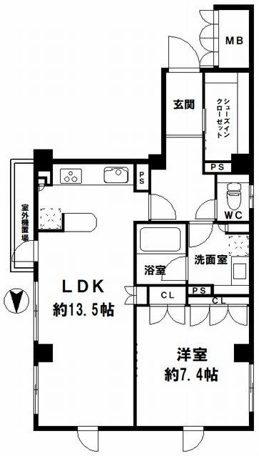 松屋町駅 徒歩3分 構造:鉄骨鉄筋コンクリート造専有面積:54.6平米 ( 16.51坪 )