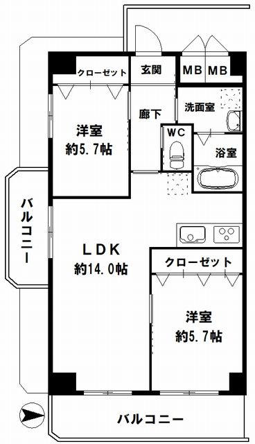 谷町六丁目駅 徒歩4分 構造:鉄骨鉄筋コンクリート造専有面積:55.86平米 ( 16.89坪 )