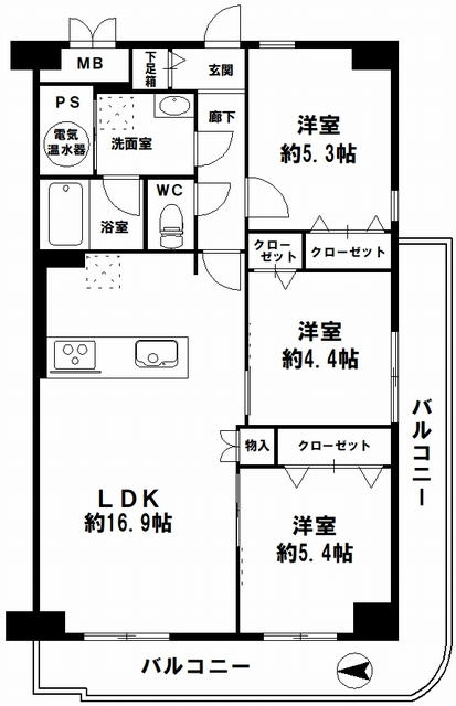 桜川駅 徒歩2分 構造:鉄骨鉄筋コンクリート造専有面積:69.78平米 ( 21.1坪 )