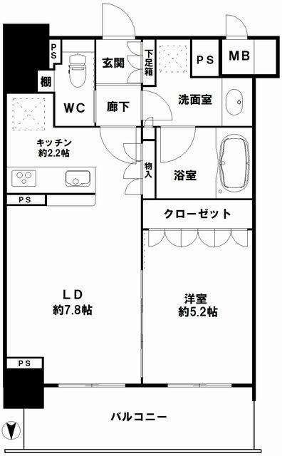 本町駅 徒歩5分 構造:鉄筋コンクリート造専有面積:42.69平米 ( 12.91坪 )