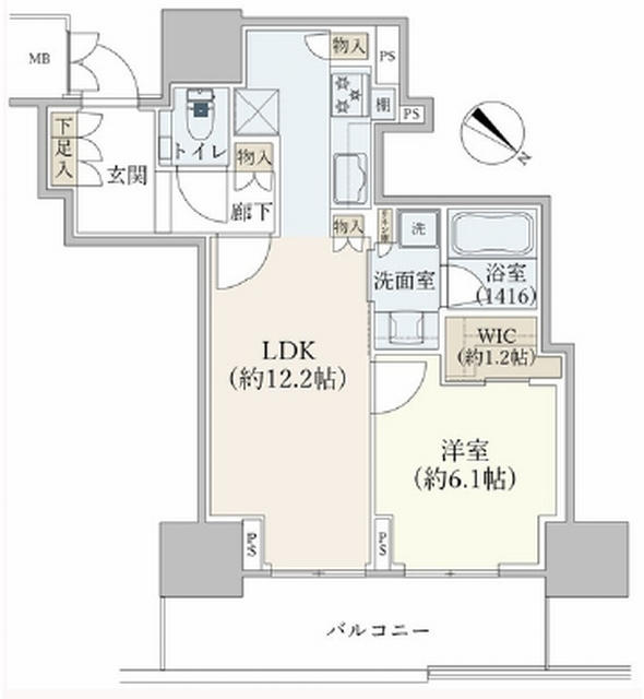 谷町四丁目駅 徒歩6分 構造:鉄筋コンクリート造専有面積:47.59平米 ( 14.39坪 )