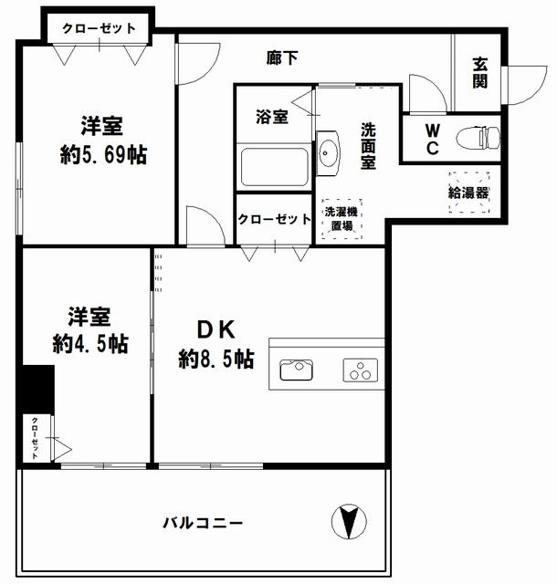 堺筋本町駅 徒歩2分 構造:鉄骨鉄筋コンクリート造専有面積:52.98平米 ( 16.02坪 )
