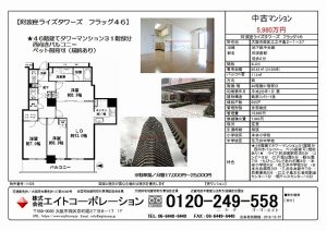 【阿波座ライズタワーズ　フラッグ４６　3104号室】オープンハウス情報