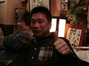 友人Kと飲む会　Aも居てました