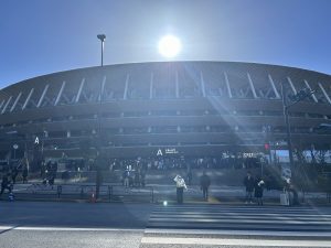 元旦　サッカー日本代表観戦