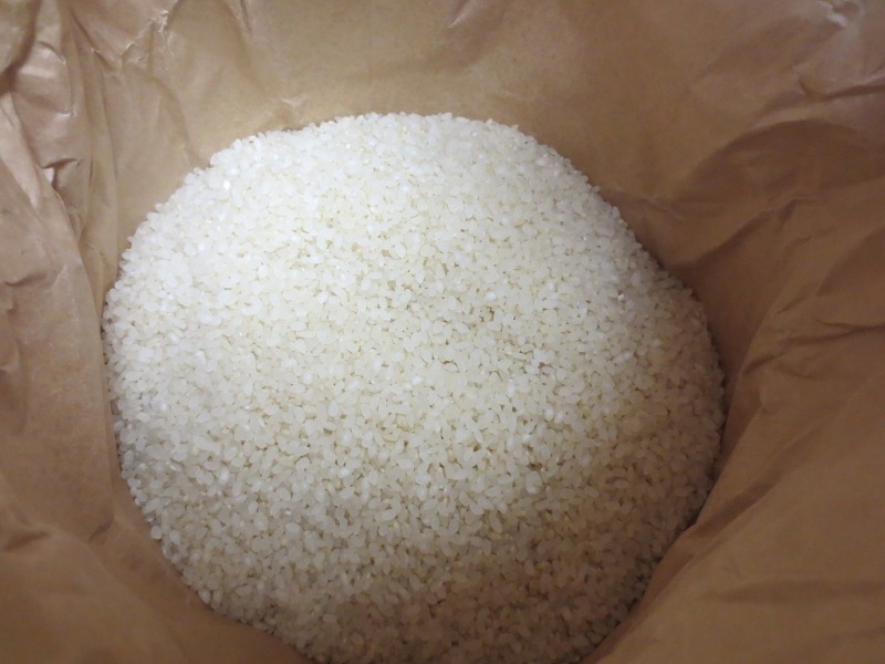 自家製の　お米を頂きました