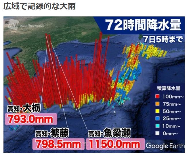 数十年に有るかの大雨洪水特別警報！【歴史的大雨】